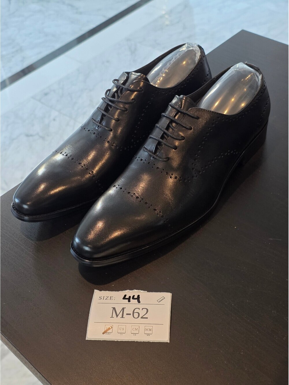 Men's Black Leather Brogue Dress Shoes